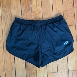 Asics men’s black running shorts. Large. New without tags.